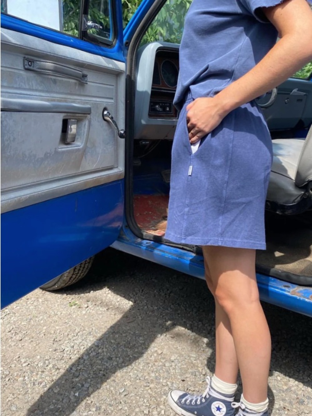 Everyday Pull-On Blue Skort with Side Pockets